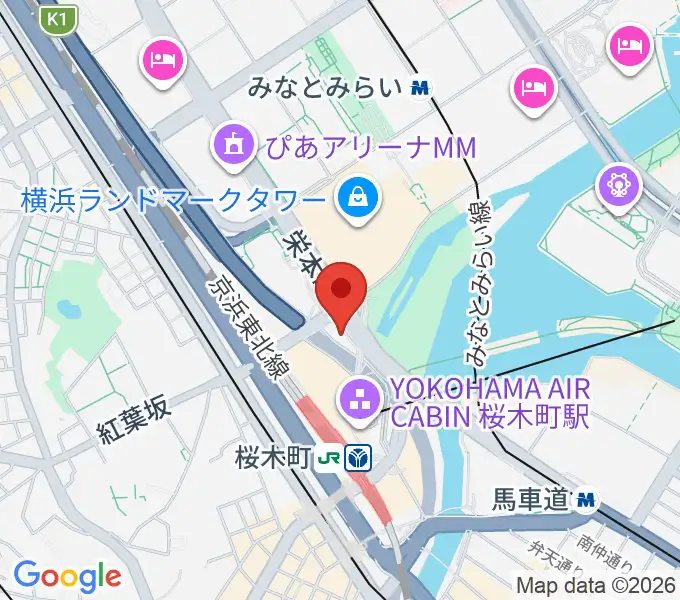 県民共済みらいホールの地図