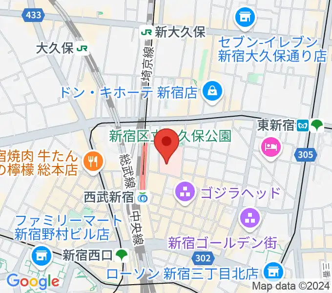 新宿ハイジアV-1の地図