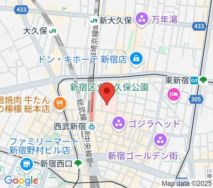 新宿ハイジアV-1の地図