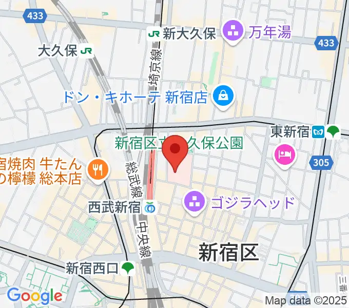 新宿ハイジアV-1の地図