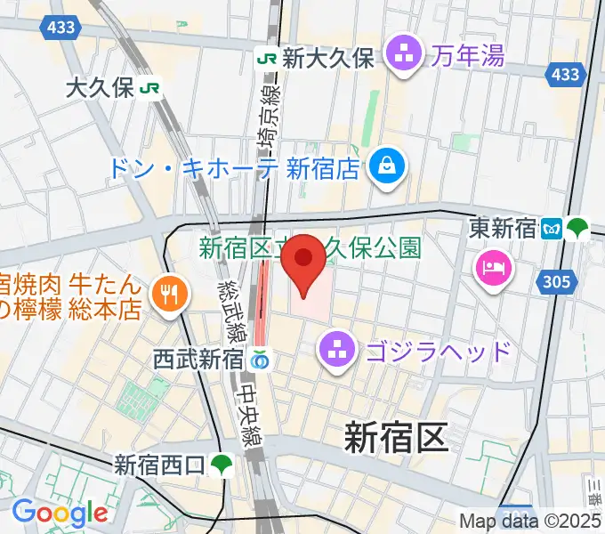 新宿ハイジアV-1の地図