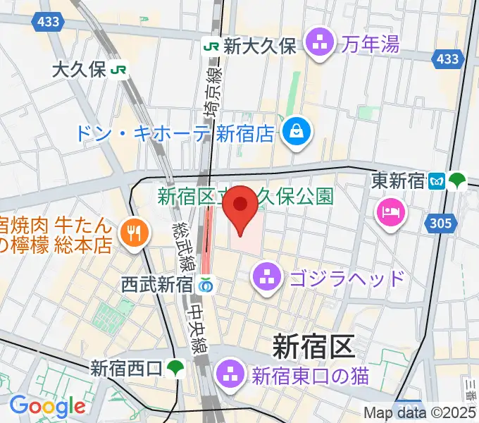 新宿ハイジアV-1の地図