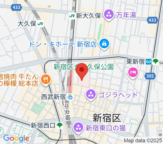 新宿ハイジアV-1の地図