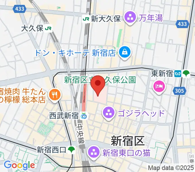 新宿ハイジアV-1の地図