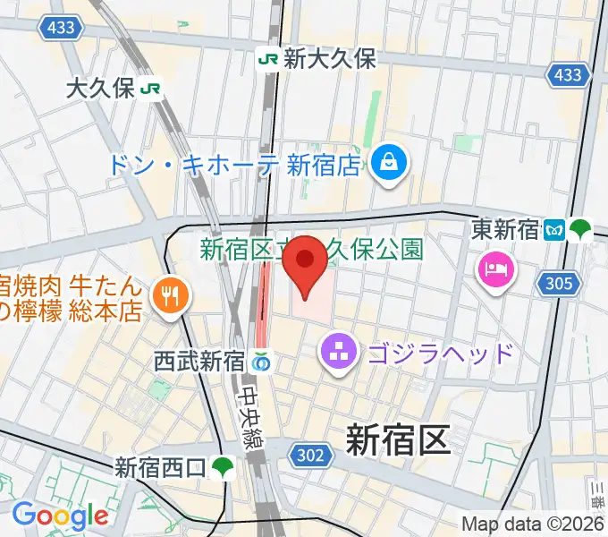 新宿ハイジアV-1の地図