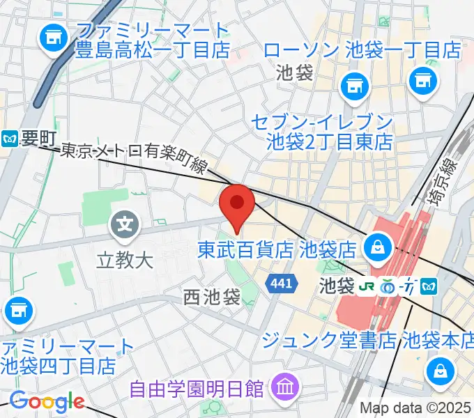 池袋西口GEKIBAの地図