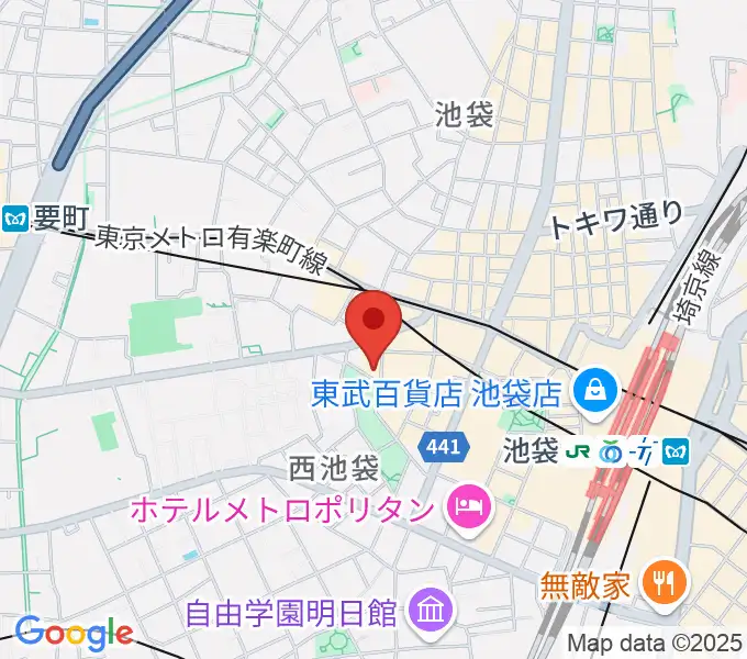 池袋西口GEKIBAの地図