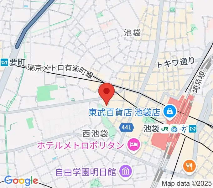 池袋西口GEKIBAの地図