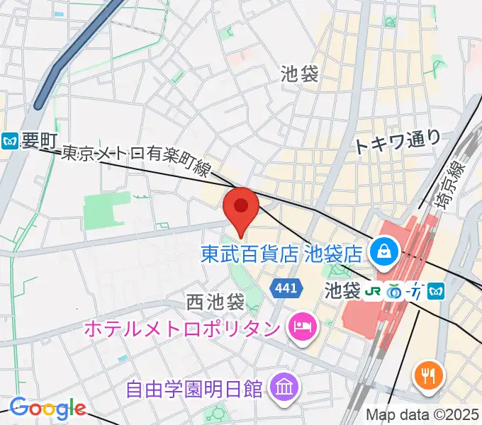 池袋西口GEKIBAの地図