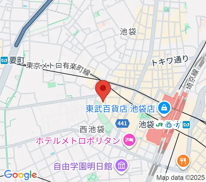 池袋西口GEKIBAの地図