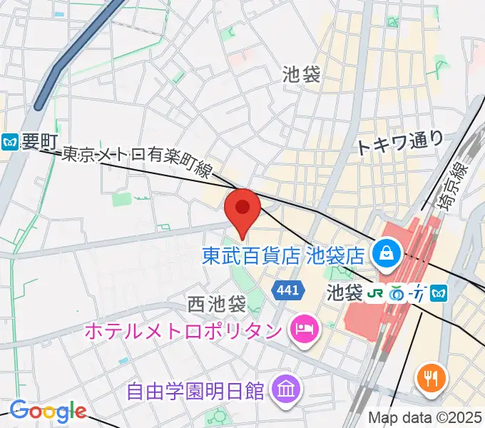 池袋西口GEKIBAの地図