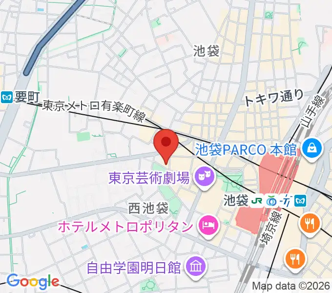 池袋西口GEKIBAの地図