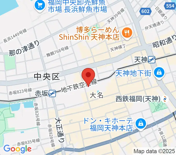 福岡Queblickの地図