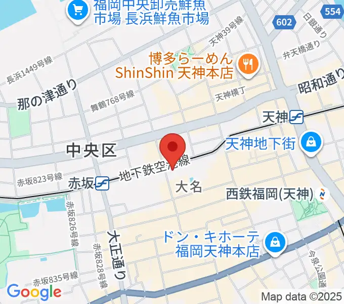 福岡Queblickの地図