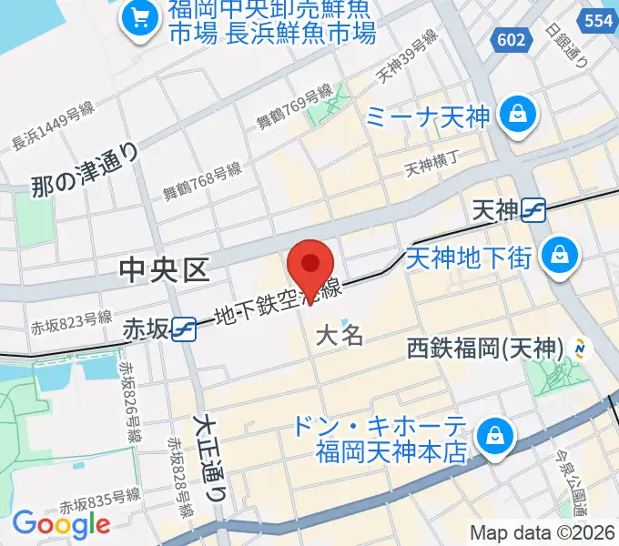 福岡Queblickの地図