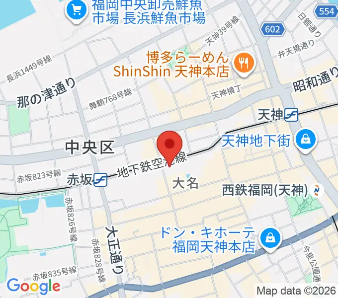 福岡Queblickの地図