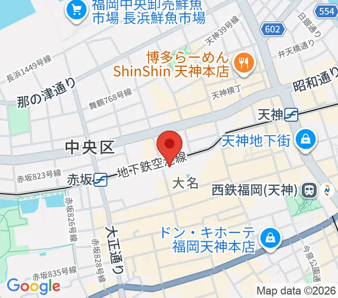 福岡Queblickの地図