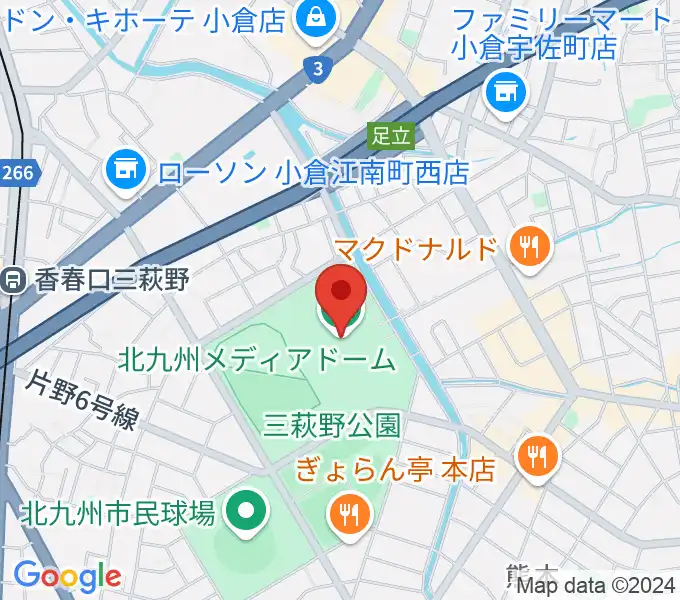 北九州メディアドームの地図