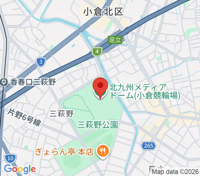 北九州メディアドームの地図