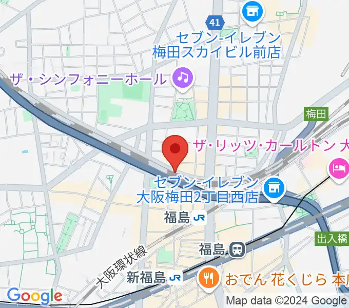 大阪福島セカンドラインの地図