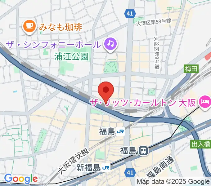 大阪福島セカンドラインの地図