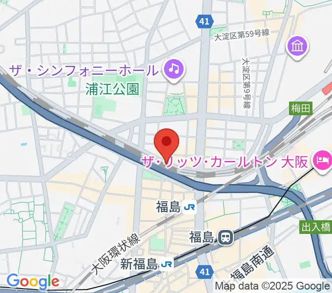 大阪福島セカンドラインの地図