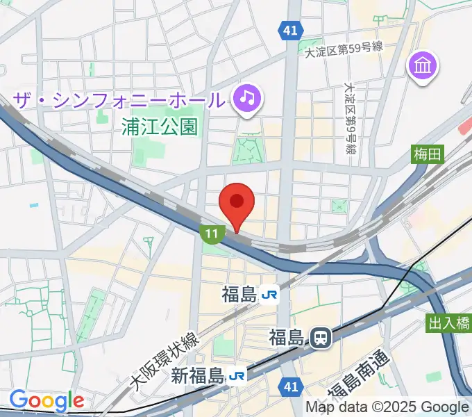 大阪福島セカンドラインの地図