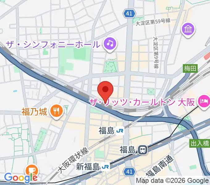大阪福島セカンドラインの地図
