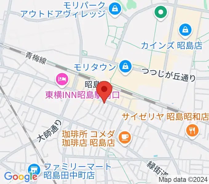 フローラカルチャークラブの地図