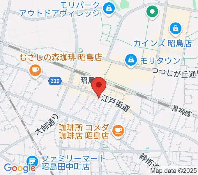 フローラカルチャークラブの地図