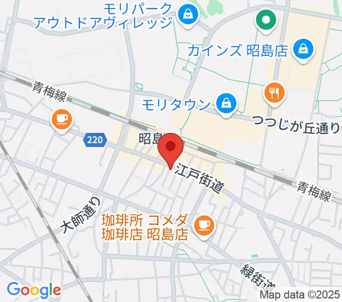 フローラカルチャークラブの地図