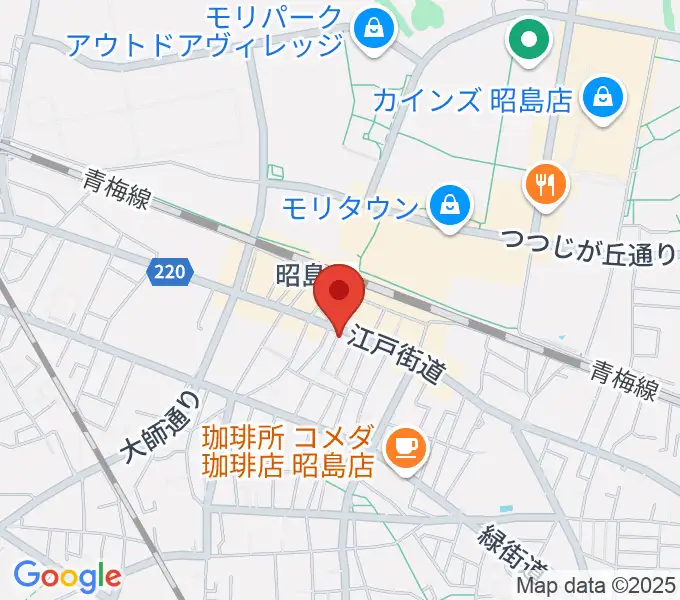 フローラカルチャークラブの地図