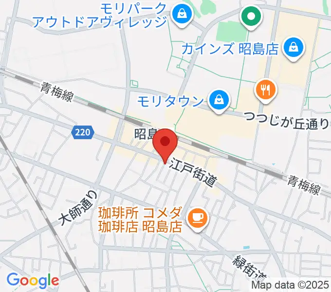 フローラカルチャークラブの地図