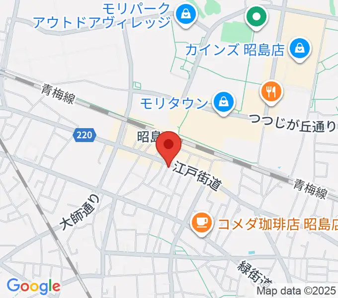 フローラカルチャークラブの地図