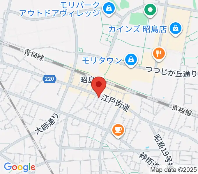 フローラカルチャークラブの地図