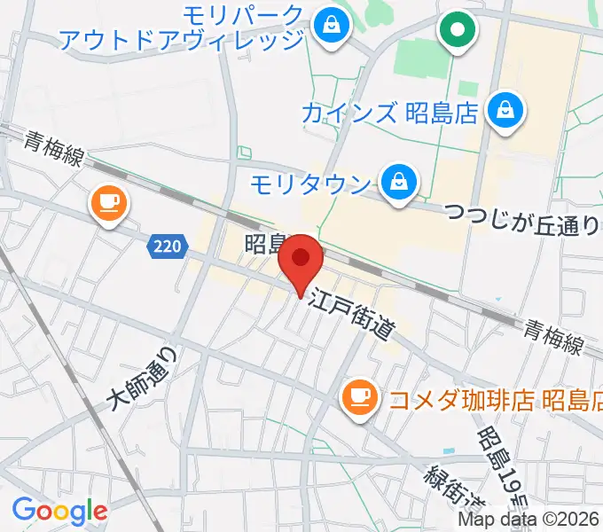 フローラカルチャークラブの地図