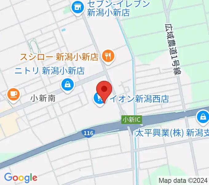 あぽろんイオン新潟西店の地図