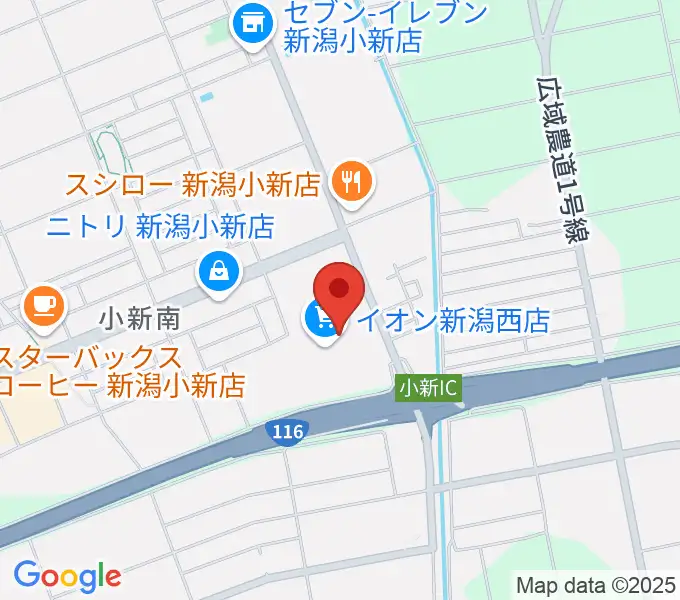 あぽろんイオン新潟西店の地図