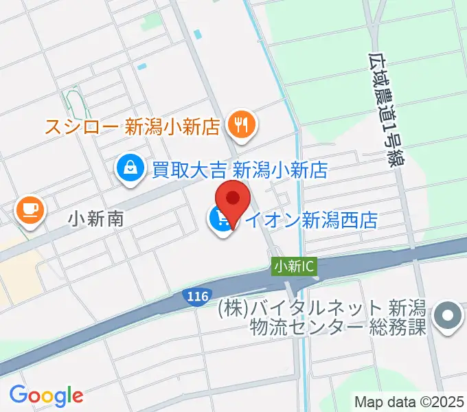 あぽろんイオン新潟西店の地図