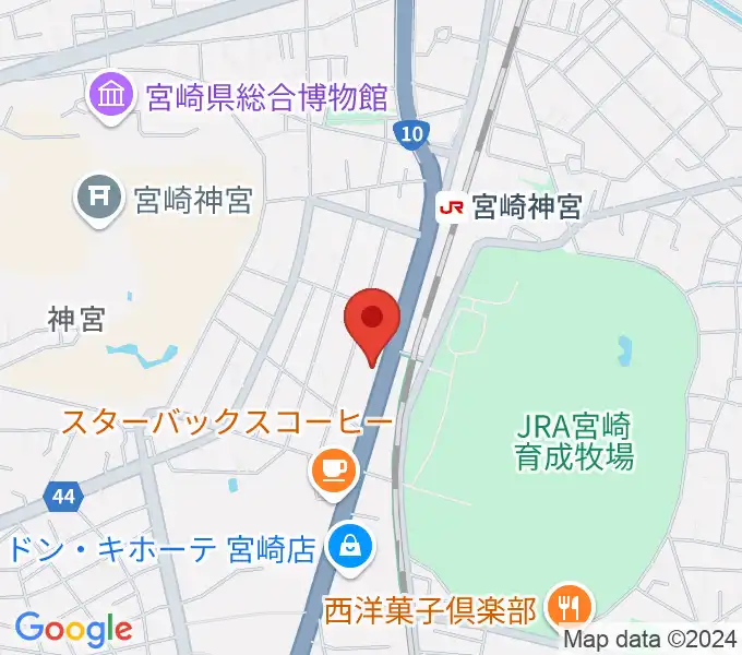 ユーイング スタジオの地図