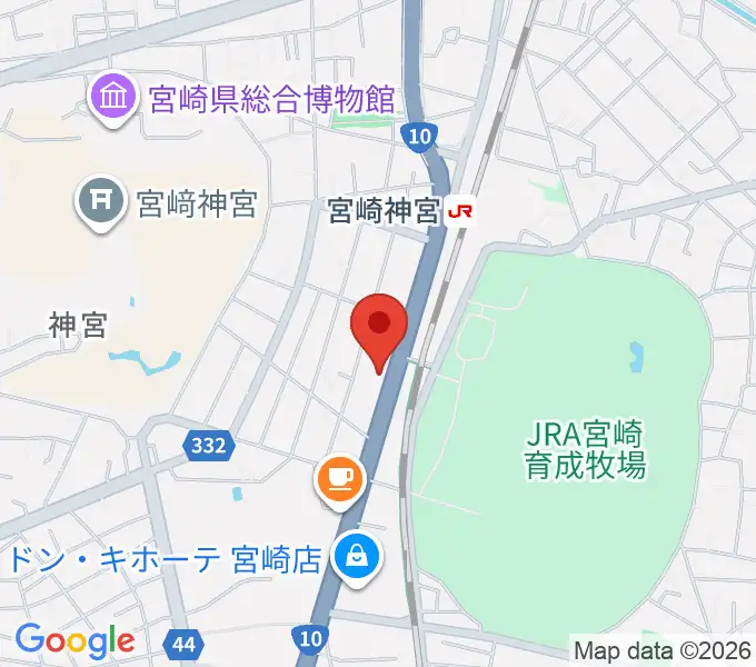ユーイング スタジオの地図