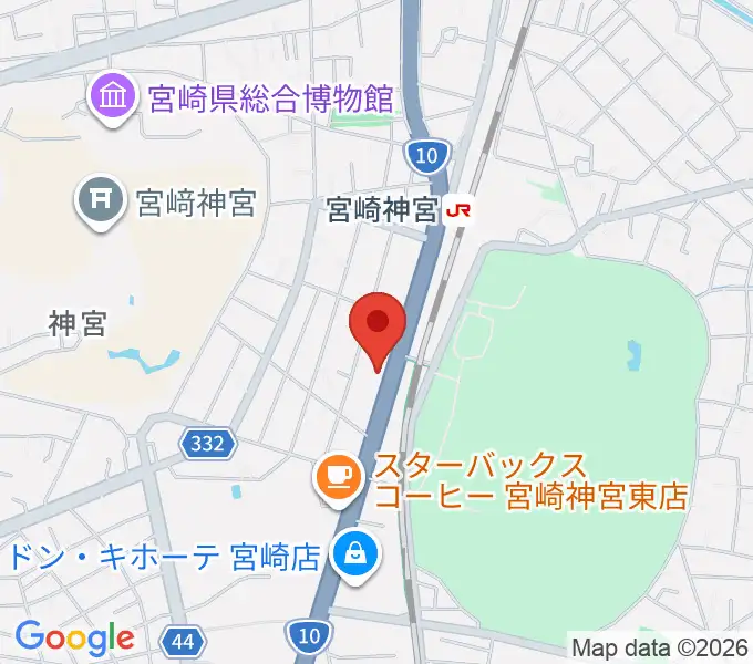ユーイング スタジオの地図