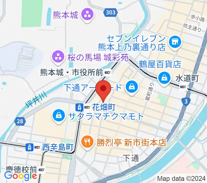 熊本CIB（キーブ）の地図