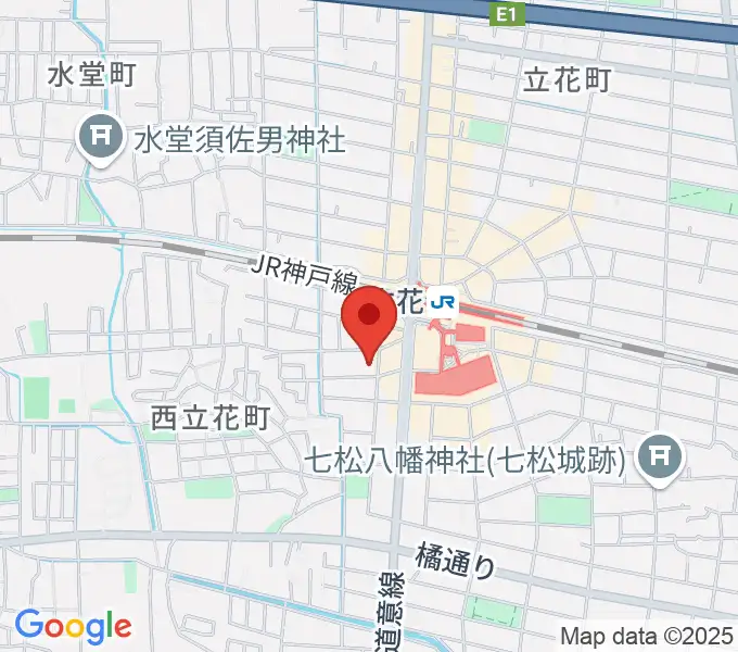 尾崎タカオギター教室の地図