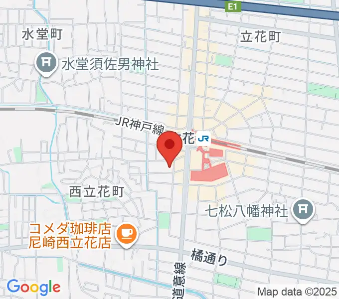 尾崎タカオギター教室の地図