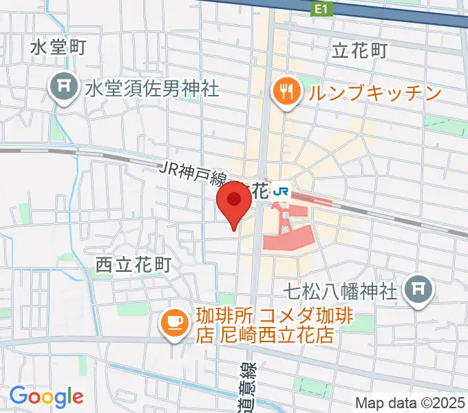尾崎タカオギター教室の地図