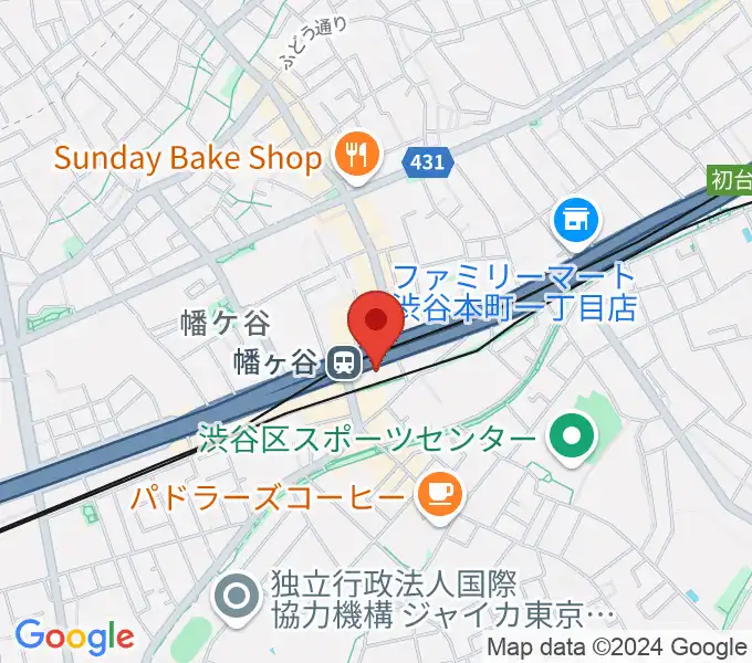 スタジオミュジック幡ヶ谷店の地図