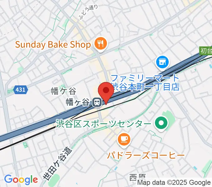 スタジオミュジック幡ヶ谷店の地図