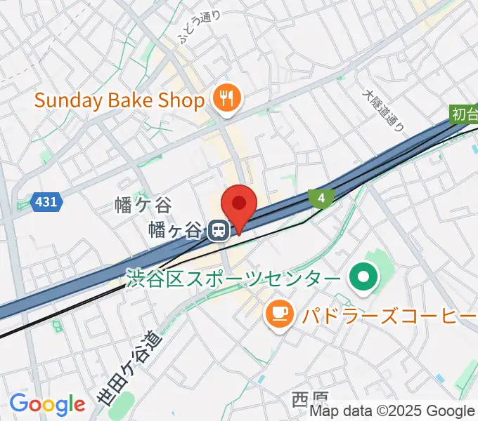 スタジオミュジック幡ヶ谷店の地図