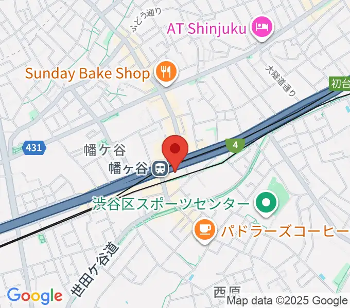 スタジオミュジック幡ヶ谷店の地図